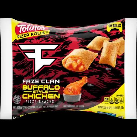 Totino's FaZe Clan Buffalo Style Chicken Pizza Rolls 50 count, front of package