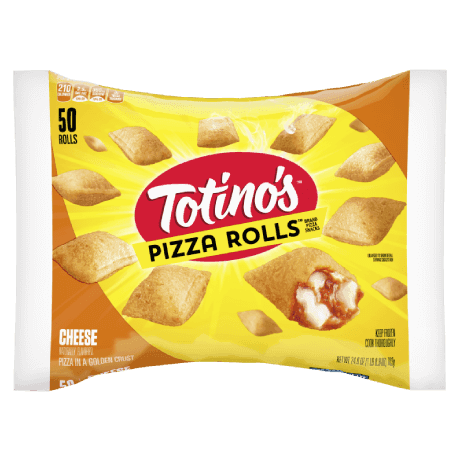 Totino's Cheese Pizza Rolls 50 count, front of pack