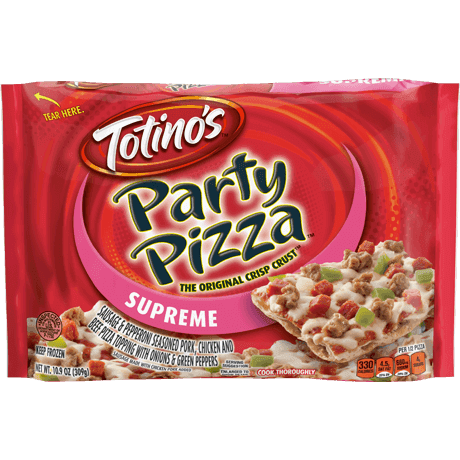 Totino's Supreme Party Pizza, front of pack