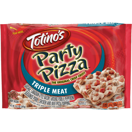 Totino's Triple Meat Party Pizza, front of pack