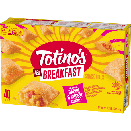 Totino's Breakfast Snack Bites, Bacon & Cheese Scramble, 552g, front of pack
