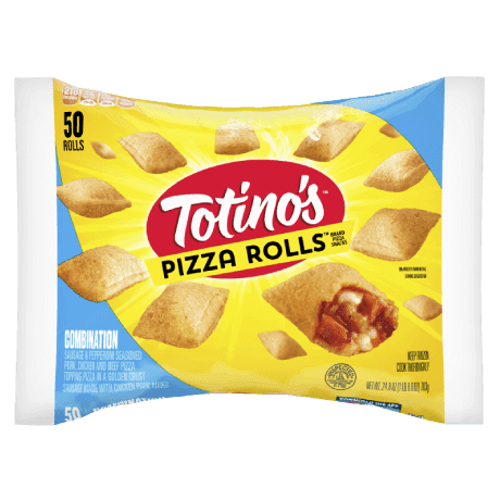 Totino's Combination Pizza Rolls 50 count, front of pack