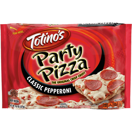 Totino's Classic Pepperoni Party Pizza, front of pack