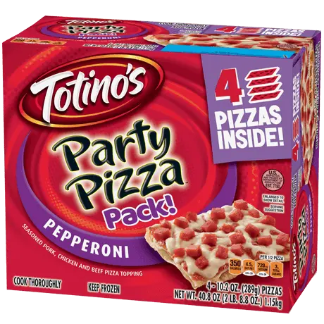 Totino's Pepperoni Party Pizza Multi-Pack of 4, front of pack