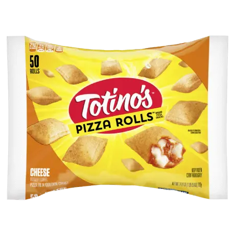 Totino's Cheese Pizza Rolls 50 count, front of pack