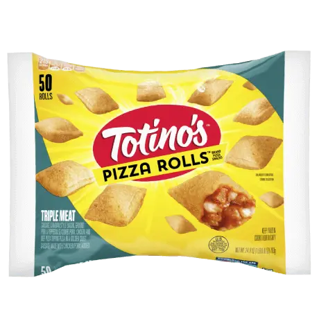 Totino's Triple Meat Pizza Rolls 50 count, front of pack