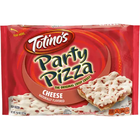 Totino's Cheese Party Pizza, front of pack