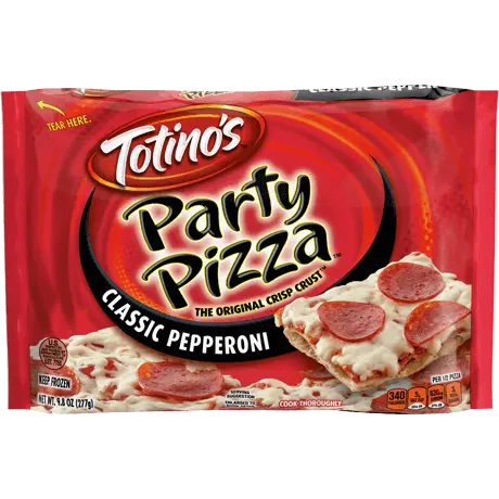 Totino's Classic Pepperoni Party Pizza, front of pack