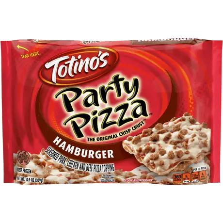 Totino's Hamburger Party Pizza, front of pack