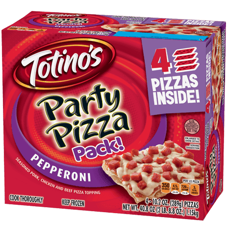 Totino's Pepperoni Party Pizza Multi-Pack of 4, front of pack